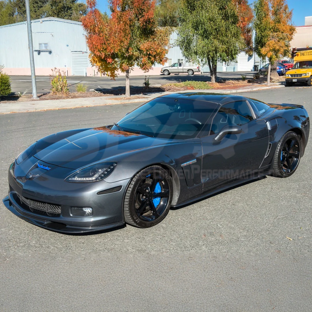 2005-2013 CORVETTE C6 GRAND SPORT / Z06 / ZR1 - FRONT SPLITTER LIP & SIDE SKIRTS ROCKER PANELS GROUND EFFECTS
